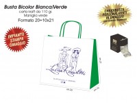 BUSTE IN CARTA BICOLOR BIANCA/VERDE  